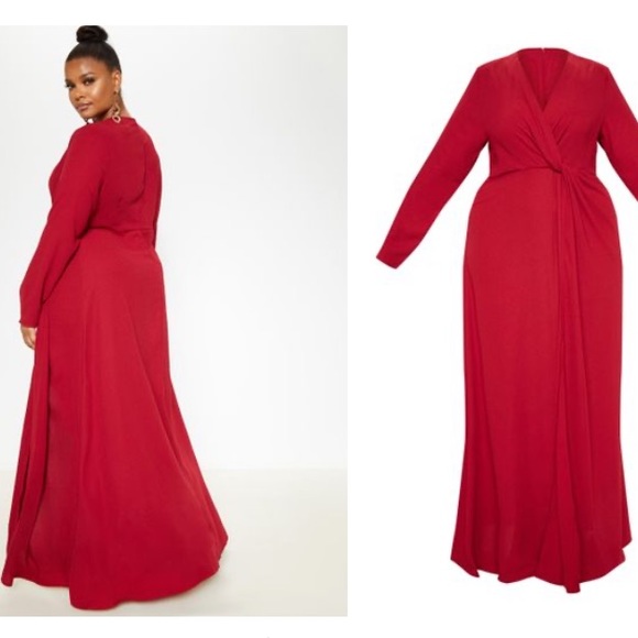 PrettyLittleThing Dresses & Skirts - Pretty Little Thing Twist Front Maxi Dress